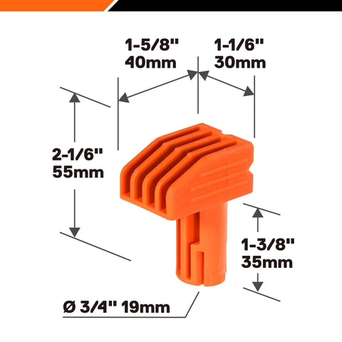 Orange clamp dog dimensions for 4 Pack Clamp Dogs Kit For Portable Folding Work Table Boss Grade Pins And Grips For Quick Setup And Rock Solid Positioning
