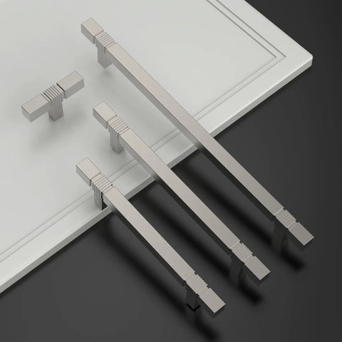 10 Pack 5 Inch Brushed Satin Nickel Cabinet Handles (128mm) For Kitchen Cabinets And Drawers Cupboard Pulls Hardware