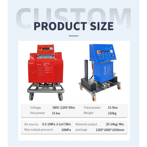 Heavy Duty Hydraulic Drive Polyurethane Foam Sprayer System For Roof Sealing Insulation And Tank Coating Portable industrial spray machines with specifications.
