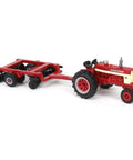 1/64 Scale Farmall 460 Tractor With Disk Diecast Toy For Kids 3 Plus with pin hitch and attachable disk visible on white background