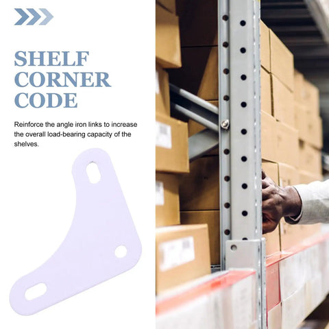 Heavy Duty White Steel Corner Braces 8 Pack L Shaped Triangular Supports for Furniture and Shelving, easy installation