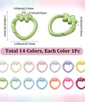 14 Color Spring Gate Ring Set For Keychains And Craft Projects With Strawberry Trigger Snap Buckles Carabiner Clips Hooks And Clasps