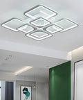 Square LED Ceiling Light For Living Room And Bedroom 96W Cool White 6000K 23.6 Inch Flush Mount Fixture Energy Saving