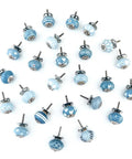 Fresh Grey Handmade Ceramic Cabinet Knobs Set Of 400 Decorative Drawer Pulls For Kitchen Cupboards Dressers Wardrobes Furniture Makeover Tight Setup Killer Vibe Solid Stash, assorted blue knobs with floral designs.