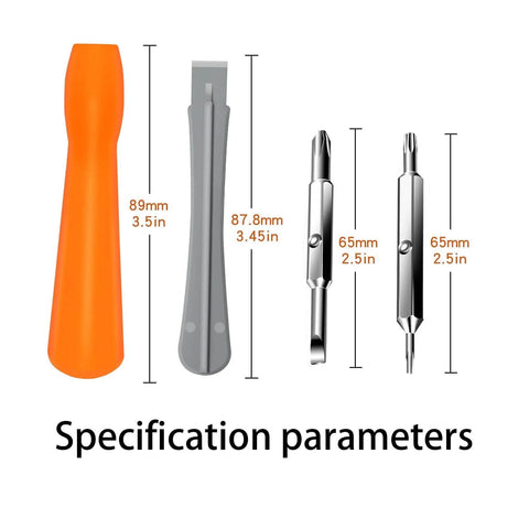 Size specifications of tools included in All In One Doorbell Charger For Ring ADT Aiwit Cameras With Included Screwdriver Tool Kit