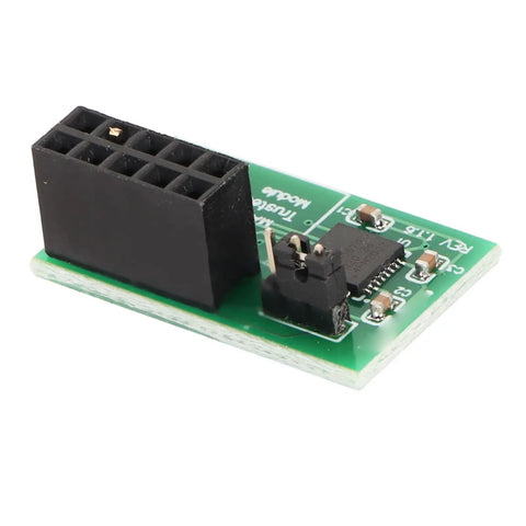 TPM 2.0 Security Module With 10 Pin SPI Interface Infineon SLB 9670 on green circuit board