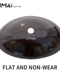 Top view of gradient brown tempered glass vessel sink, 1.77 inch hole, Tempered Glass Vessel Sink For Bathroom Oval Brown Above Counter Basin Dope Sleek Look With Faucet And Pop Up Drain Modern Vanity Countertop Bowl Durable Construction And Easy To Clean Finish.