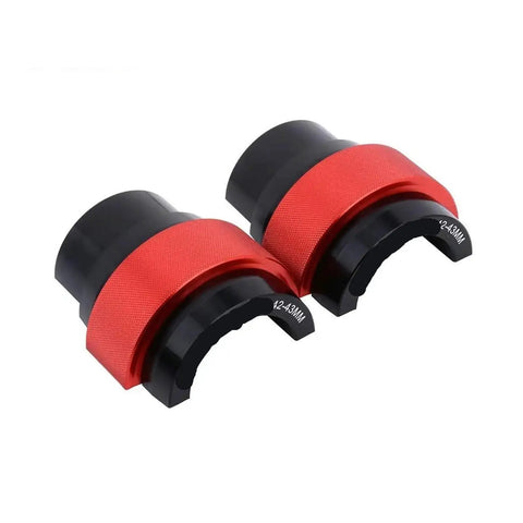 Universal CNC Front Fork Oil Seal Driver Tool Kit 28 To 50mm For Dirt Bike And Motorcycle Suspension Maintenance, red and black design