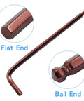 Go To 5mm Hex Key Wrench Set showing flat and ball ends, ideal for bike and furniture repair, with extended reach for deep work
