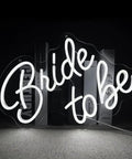 Bride To Be Neon LED Sign White Letters Light For Bridal Shower And Bachelorette Party Wall Decor Reusable Neon Wall Art Gift