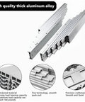 Rock Solid Full Extension Table Slide, Heavy Duty Aluminum Drawer Rail With Butter Smooth Silent Rollers, Anti Rust Cabinet Guide Track, Linked Hardware For Kitchen Upgrades And Furniture Mods, detailed view of thick aluminum rails.