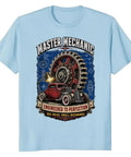 Cool Vintage Blueprint Gear Tee For Real Car Guys And Engineers Looking Awesome With Distressed Tech Art Design As A Sweet Gift Idea.