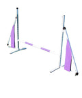 Adjustable Dog Agility Training Kit With Foldable Aluminum Obstacle Course, height adjustable, sturdy build, indoor or outdoor use, pink