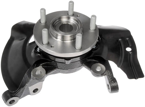 Front Right Wheel Bearing And Hub Assembly For 2011 Kia Optima 2.0L, black metal build with bolt holes view from above.