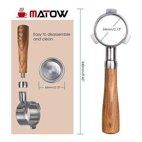 Bottomless 54mm Portafilter Naked For Breville Espresso Machines Barista Express Pro Touch Bambino Plus Infuser And Duo Temp Pro