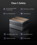 Vision Pro Laser Cutter And Engraver With Air Assist HD Camera Auto Lifting And Full Enclosure Delivers 60W Like Cutting Power BeamFocus Tech