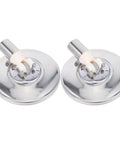 2 Pack Stainless Steel Mop Base Replacement Plates Heavy Duty Rotating Mop Head Spare Parts For Commercial And Industrial Floor Cleaning Compatible With Various Mop Frames Easy Swap, top view