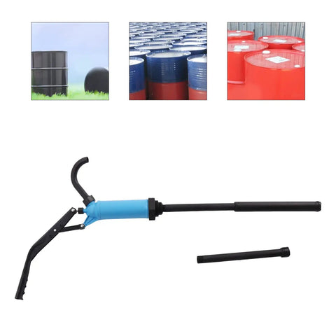 Plastic Lever Action Drum Pump Hand Transfer For 5 To 55 Gallon Barrels Delivers 10.8 Oz Per Stroke Fits 2 Inch Bung Openings blue manual pump