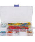 560 Piece Multicolor Jumper Wires Set, Solderless Breadboard Cables In 14 Lengths With Storage Box open, showing organized wires