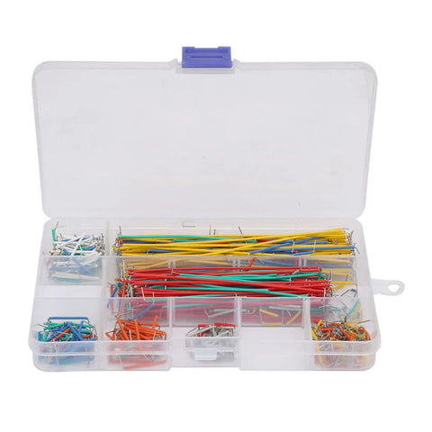 560 Piece Multicolor Jumper Wires Set, Solderless Breadboard Cables In 14 Lengths With Storage Box open, showing organized wires