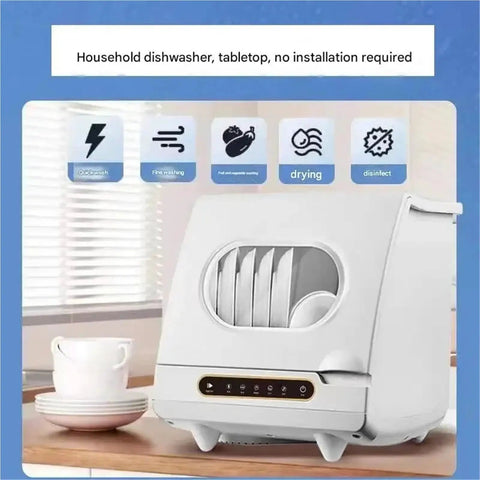 Ultra Compact Countertop Dishwasher That Knocks Out Greasy Pans And Saves Precious Counter Real Estate Quick Wash Cycle with control panel.