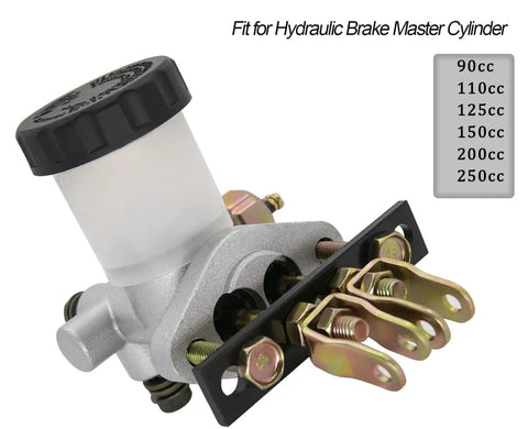Go Kart Hydraulic Brake Master Cylinder Assembly For 90cc Through 250cc Go Karts And ATVs Heavy Duty Upgrade Compatible
