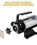 No Bull No Hassle 12V Water Transfer Pump, compact metallic design for efficient water drainage in various applications.