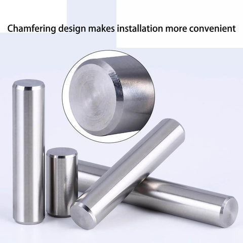 M2 304 Stainless Steel Cylindrical Dowel Pins, 100 Pack, Solid Round Locating Pins For Precision Alignment And Fixing, 2x22 Mm Size