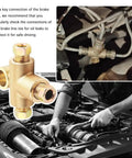Rustproof Copper Brake Line Tee Union With Three Inverted Male Nuts For Three Way Brake Line Fittings car engine brake line view