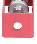 Spring Vibration Isolator Mount for Low Frequency Noise Reduction, Heavy Duty 30kg To 50kg Load, Easy No Fuss Installation With Card Slots For Axial Fans, Piping, Pipelines, Hoisting Equipment And Silent Operation, red steel spring mount close-up