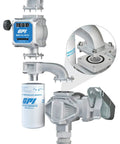 Quick-Fit Filter Adapter Kit for up to 25 GPM fuel transfer pumps with a 10 micron particulate filter and modular hardware.