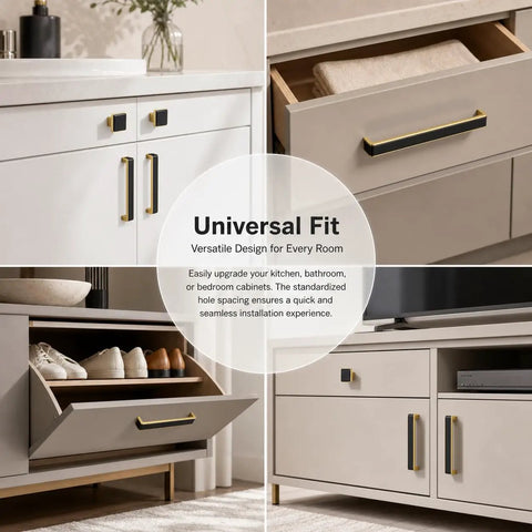 Sleek Black Gold Cabinet Pulls Five Pack With Matte Finish For Modern Kitchen Makeover Drawer Handles And Bathroom Vanity Swap That Brings Major Swag To Every Room