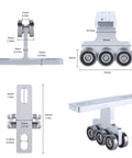Electric Hoist Roller Trolley For Strut Channel Stainless Steel Beefy 6 Wheel Assembly With Mounting Screws Included Fits One