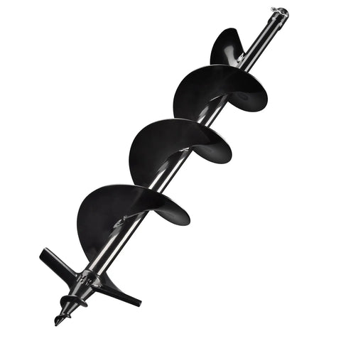 6 Inch Earth Auger Drill Bit For Planting With 31.5 Inch Depth Reach, Extra Long Digging Tool featuring spiral blades and shaft