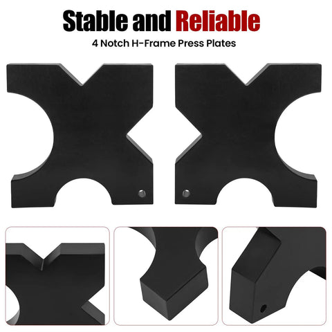Two Pack Arbor Press Plate Set For 20 Ton And 32 Ton Hydraulic Shop Presses Beefy Heavy Duty 1 Inch Thick H Frame Plates