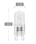 Clear Lens 40W G9 120V Halogen Bulbs Set Of 10 For Hanging Pendants And Chandeliers Sconces And Down Lamps JD T4 Type Warm 2700K High CRI No Blue Light
