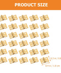 Mini Copper Hinges 30 Pcs 8x10mm Gold Tone Tiny Hinge Set For DIY Jewelry Boxes Small Wooden Boxes Cabinet Hardware