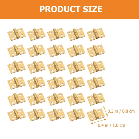 Mini Copper Box Hinges Set 30 Pcs For Wooden Jewelry Boxes Small Cabinets And DIY Projects 8x10mm micro hinges display