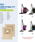 Image of Six Pack Vacuum Bags That Fit Bissell Zing Canisters 4122 4122D 1668 1668C 1668W 2154A 2154C 2154W 1608 And PowerForce Plus Replacement Part 2138425 With Self Sealing Ring For Easy Emptying with wide compatibility.