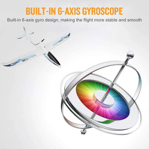 Three Channel RC Airplane For Adults And Beginners, Sky King Inspired Fighter Glider With 2.4GHz 6 Axis Gyro Stabilizer image
