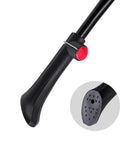 Close-up of rugged mountain bike kickstand for 24 to 28 inch bikes, adjustable height 7 to 13 inches, quick install side stand.