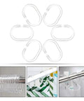 48 Pack Plastic Shower Curtain Hooks For Bathroom Rods, Smooth Glide Curtain Hangers displayed in various use scenarios