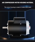 Beefy 3HP Air Compressor Motor 3450 RPM Open Drip Proof 56 Frame Five Eighths Inch Keyed Shaft with rolled steel shell