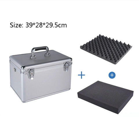 Beefed Up Heavy Duty Aluminum Tool Box With Removable Foam Insert Portable Hardware Storage Organizer Cabinet and foam inserts