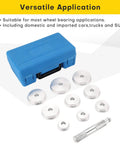 10 Piece Aluminum Bearing Race And Seal Driver Install Set For Auto Axle Seals, Pro Grade Bearing Installer Tool Kit, in case
