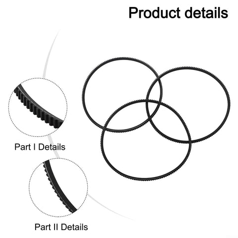 Top Tier Polyurethane Lathe Belts Delivering Badass Power Transfer For Mini Motors Cold Resistant Build Sleek 38Mm Bore Fit Straight Fire Replacement Drive Belts Three Pack