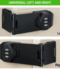 Heavy Duty Password Rotary Hasp Locks 2 Pack Made From Solid 304 Stainless Steel, showing left and right mounting options.