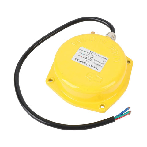 Thin Film Level Meter In Stainless Steel For Industrial Powder And Granule Vibration Detection Built Tough For Cement Silos And Storage Facilities Erosion Resistant Blockage Switch For Harsh Environments, yellow sensor with cable