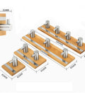 Heavy Duty Rustic Wall Hooks Featuring Sturdy Metal Claws Zero Drill Hassle Peel And Stick Mount with dimensions shown.