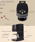 Killer Automatic 58Mm Coffee Tamper For Espresso Beans With Hella Precise Pressure Settings And Fast Auto Lock Design For Smooth Home Barista Shots Without Any Fuss Black control panel and housing.